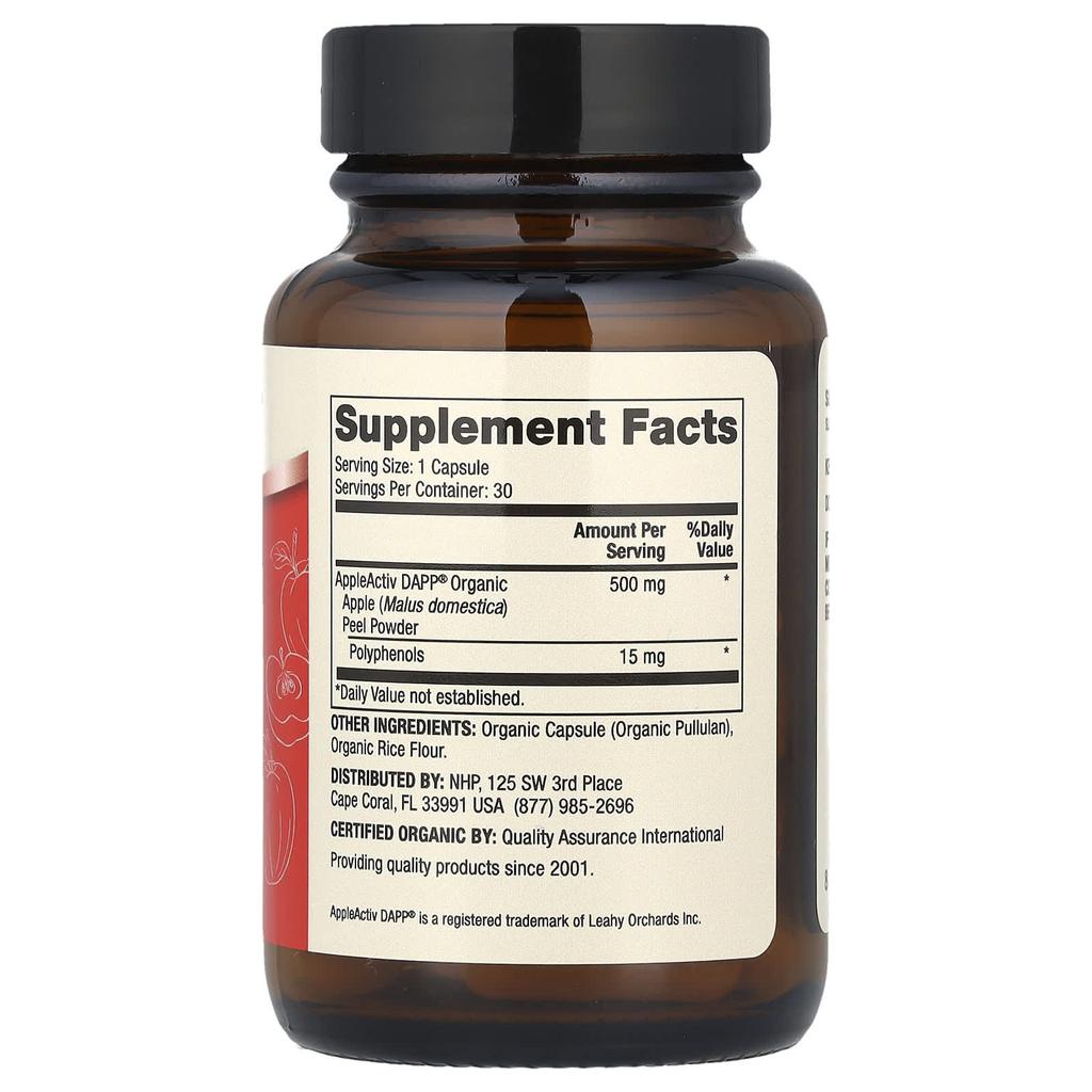 Dr. Mercola Organic Apple Peel Advanced, 30 Capsules