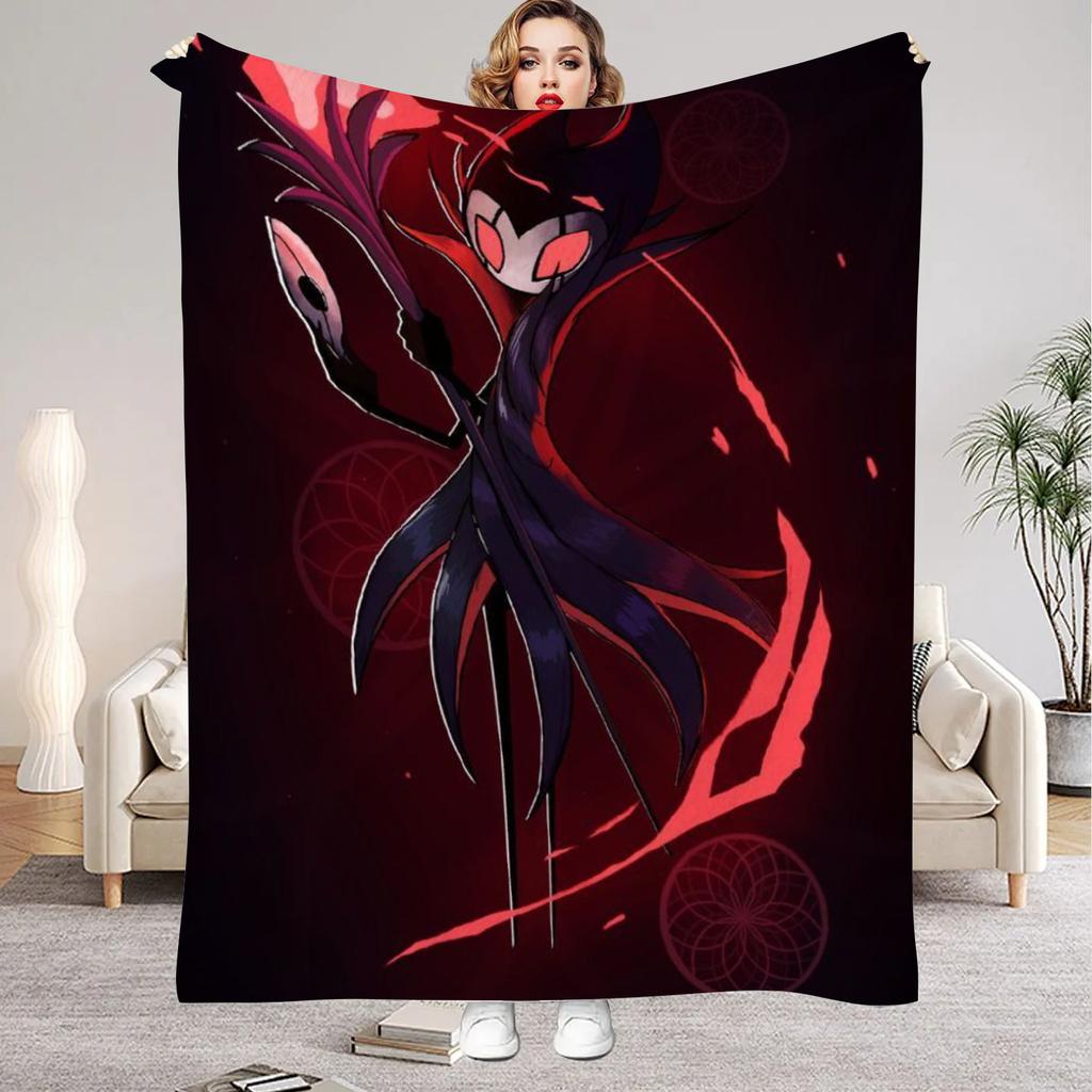 Hollow Knight Blanket Cartoon Game Printed Flannel Blanket for Home Living Room Bedroom Decor New Year Christmas Gift for Fans
