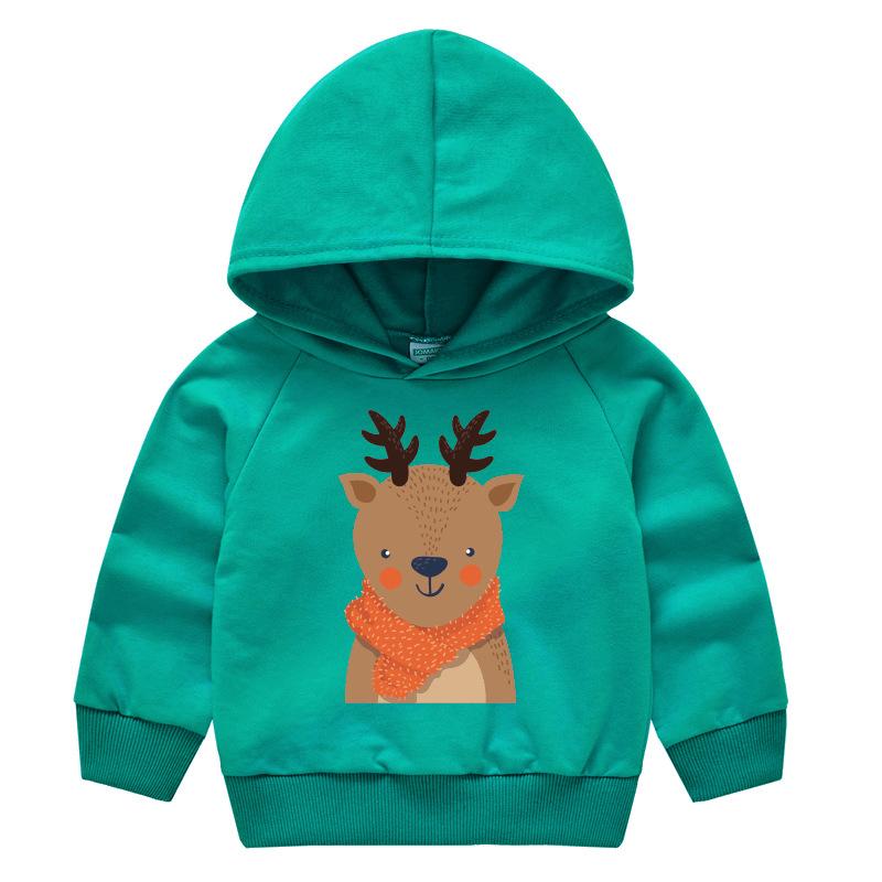 Frühling und Herbst Kindermode Kapuzenpullover Jungen und Mädchen Cartoon Druck Pullover Langarm Tops