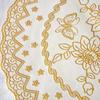 Round PVC Hollow Floral Gold Stamped Placemat