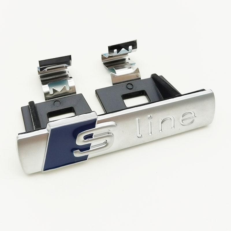3D Metal Logo S Line Emblem Car Front Grill Badge for Audi S6 S7 SQ5 SQ7 A3 A4 A5 A6 A7 Q3 Q4 Q5 Q6 Q7 Q8 TT Sline Accessories