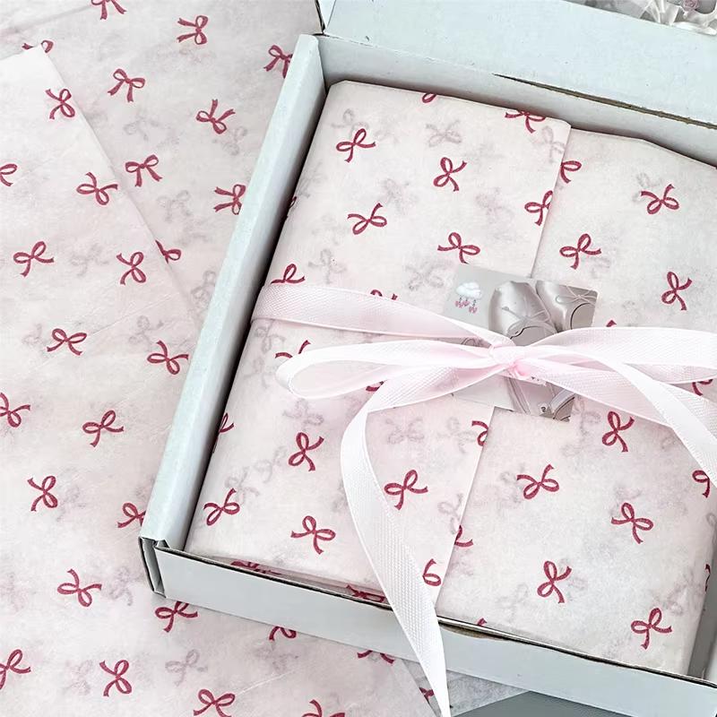 20pcs Handmade Kneading Paper Lining Craft Paper Sydney Paper Bow Printing Thickened Bouquet Flower Packaging Gift Box