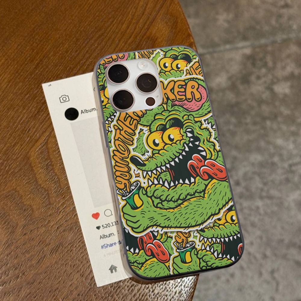 Funny Rat Fink For IPhone 15 16 17 14 13 12 11 Pro Max 16E 16 Plus 17 Air Corrugated Shockproof Phone Cover