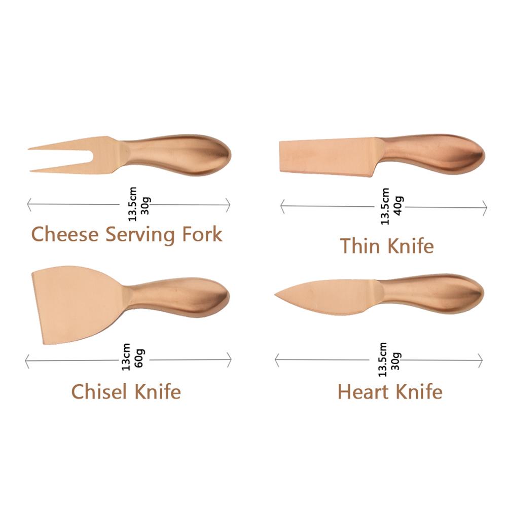 4Pcs Cheese Cutter Knife Slicer Kit Mini Knife ForK Stainless Steel Cutlery Butter Spatula Tools Kitchen Cheese Knives Set