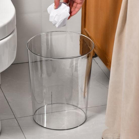 Pressing Ring Design Trash Can Anti-deform PET Rubbish Container Waste Bucket Kitchen Tool