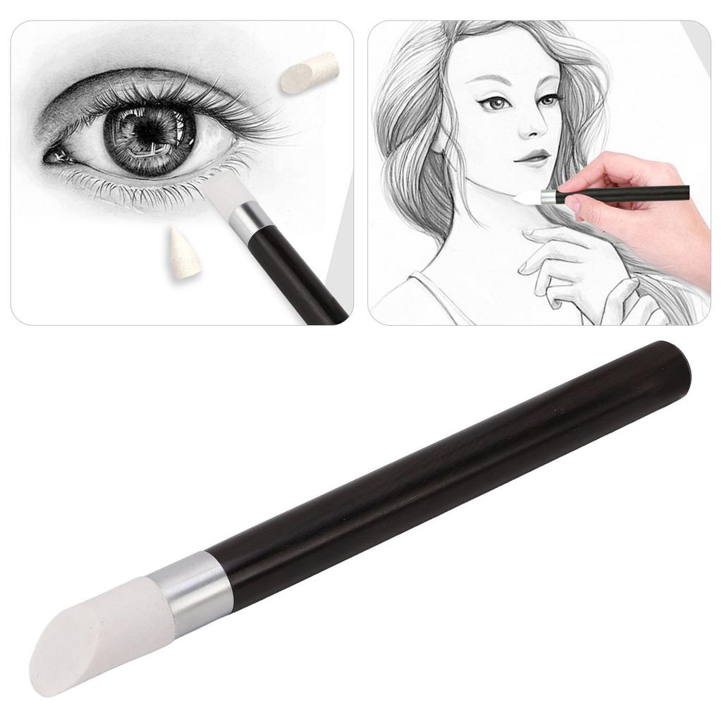 Paper Blending Stumps with 2 Replaceable Head Moderate Friction Delicate Even Portable Sketch Rubbing Pen for Drawing
