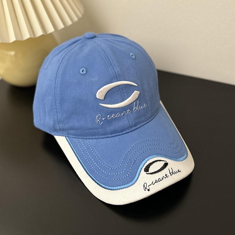 Y2K Letter Peaked Cap Embroidery Visors Snapback Cap Retro Vintage Baseball Cap  Streetwear