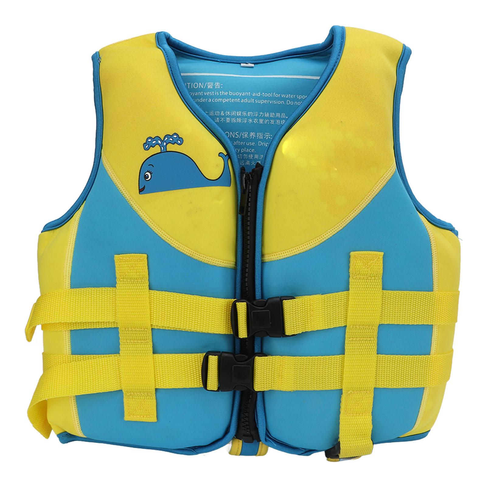 

Kids Buoyancy Vest Adjustable Double Belt Design Safe Children Floating Jacket with Safety Buckle for Swimming Surfing M