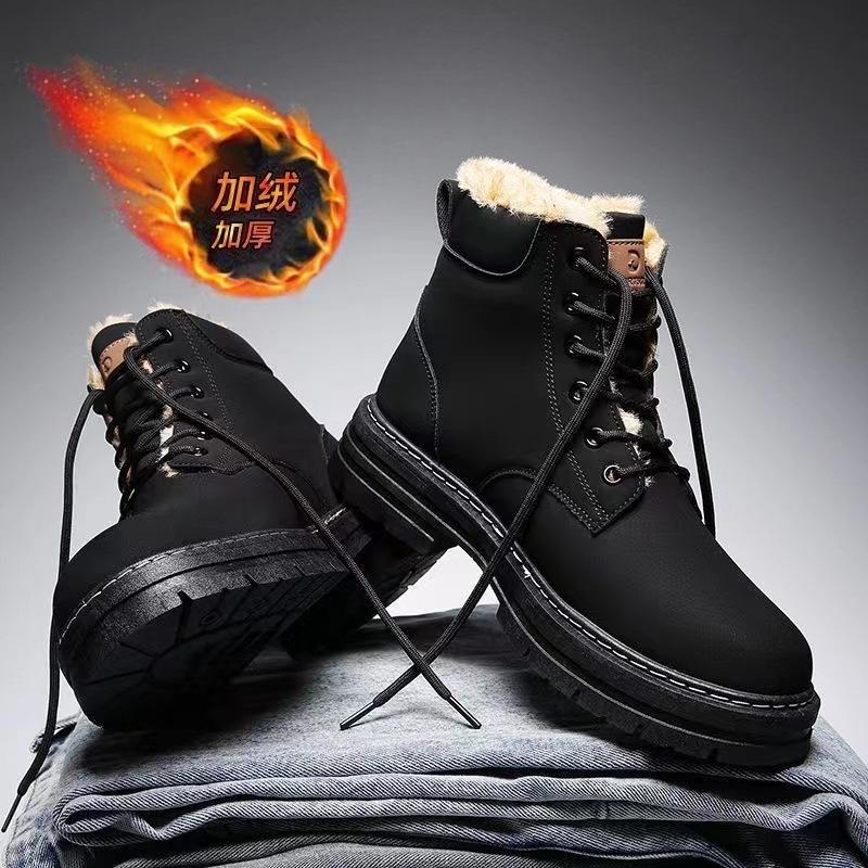 Martin boots men's new autumn and winter men's boots trendy versatile lace-up high-top casual trendy shoes
