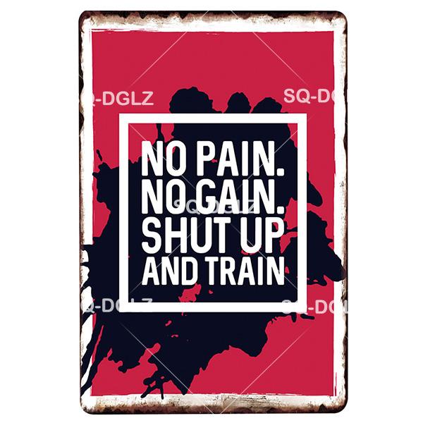 [SQ-DGLZ] Fitness Metall Zeichen Vintage Sport Club Metall Plaque Platte Gesundheit Wand Dekor Zinn Zeichen GYM Poster