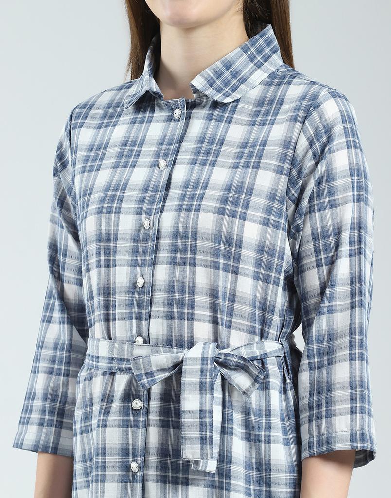 Monte Carlo Women's Check Collar Neck Tunic
