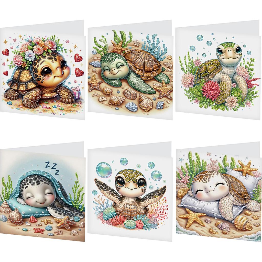 6Pcs Diamond Painting Greeting Card Holy Mother & Jesus Diamond Handmade Card Diamond Daily Wish Card for Holiday Party Favors