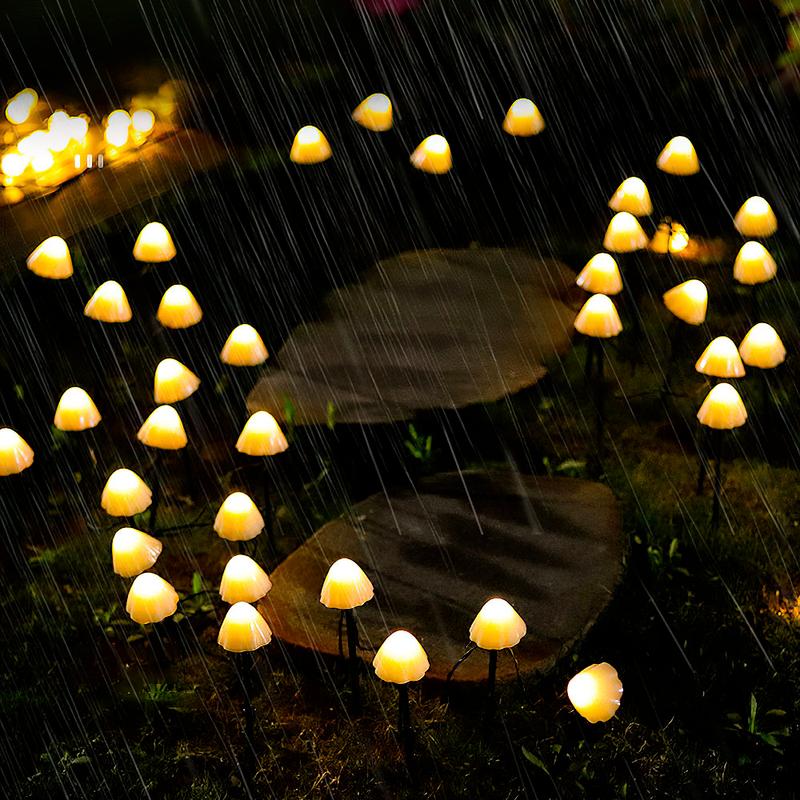LED Solar String Light Garden Decoration Mushroom Lights IP65 Waterproof Garland Patio Decor Outdoor Solar Lights Fairy Light