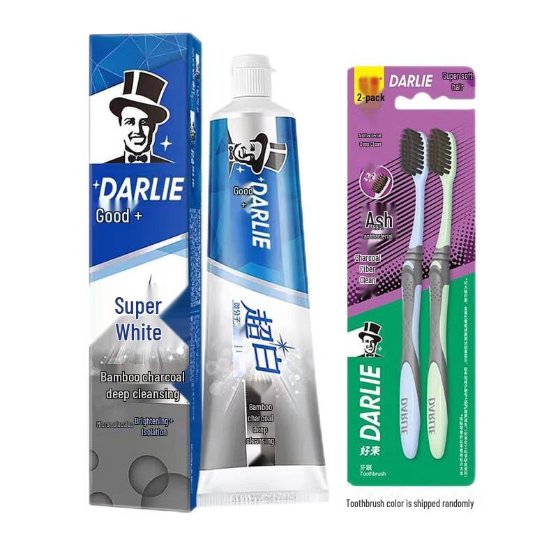 

Darlie Super White Bamboo Charcoal Toothpaste & Brush Set