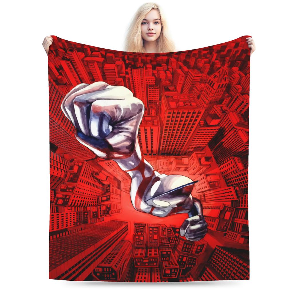 ULTRAMAN Plush Blanket Children Flannel Throw Blanket For Couch Chair Soft Design Quality Bedspread Gift