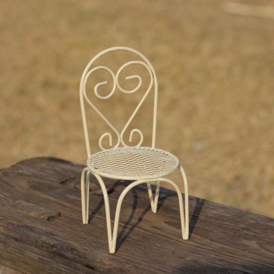 Yousheng Dollhouse Miniature Bistro Table/Chairs/Beach Umbrella Accessories, Metal 1:12 Scale Miniatures, Outdoor Coffee/Tea Furniture, Fairy Garden