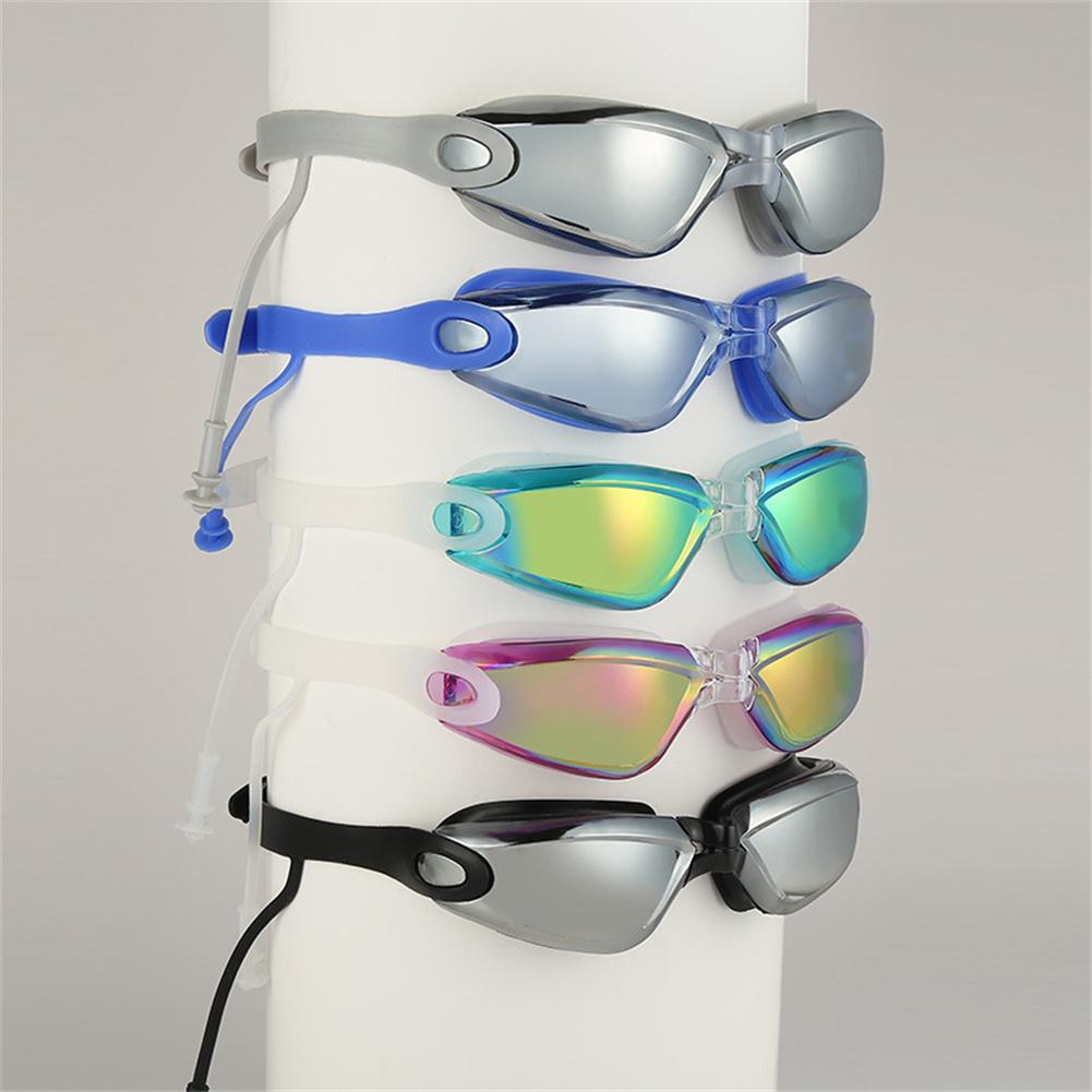Silikon Taucherbrille Professionell Wasserdicht Anti-Beschlag Anti-UV Schwimmbrille Mit Ohrstöpseln Schwimm Brillen