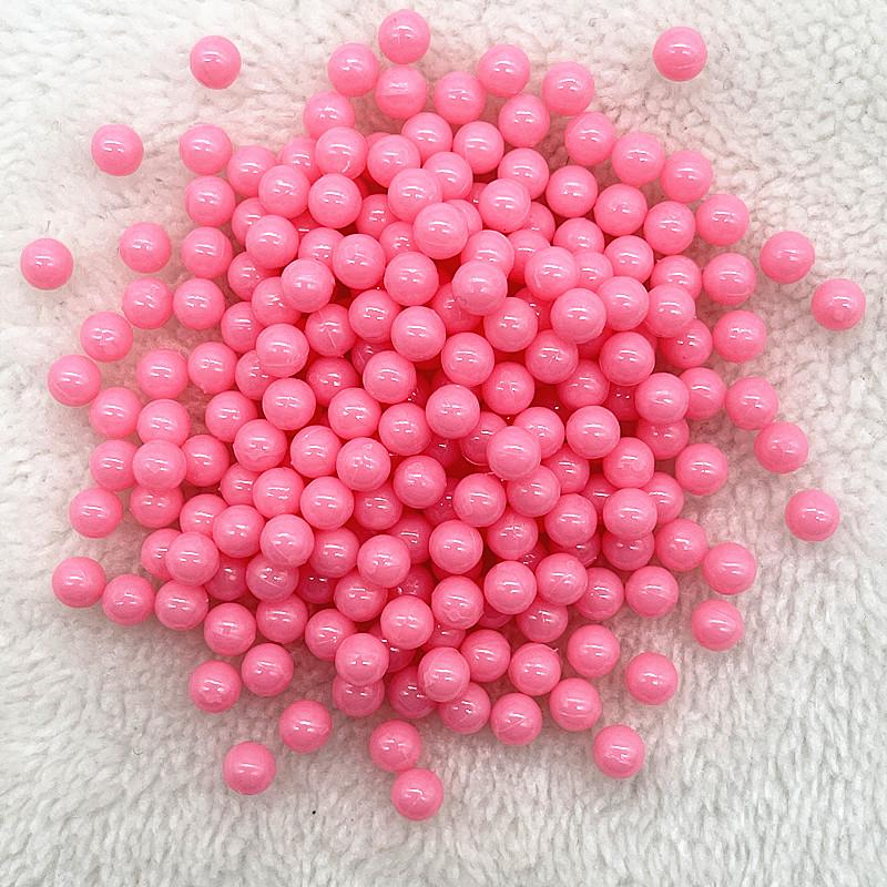 3/4/5/6/8mm Okrągłe Wielokolorowe Akrylowe Koraliki Bez Dziurki Luźne Koraliki do Tworzenia Biżuterii Akcesoria DIY