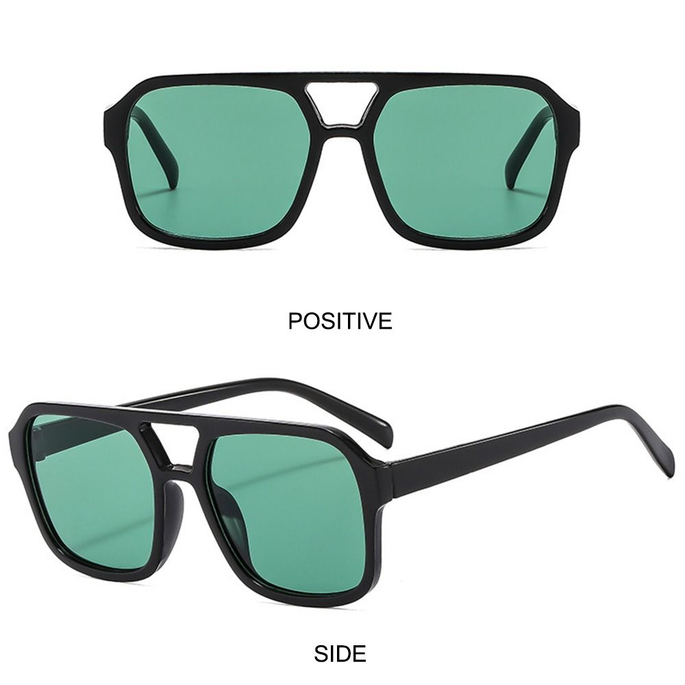 Vintage Ins Style Square Aviation Sunglasses UV400 Protection Big Frame Sun Glasses Black Shades for Women & Men