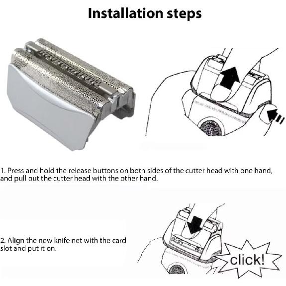 Foil & Cutter Series 5 51S Replacement Head for B-raun Series 5 590cc 8595 8985 8975 8991 (Silver, New Packaing)