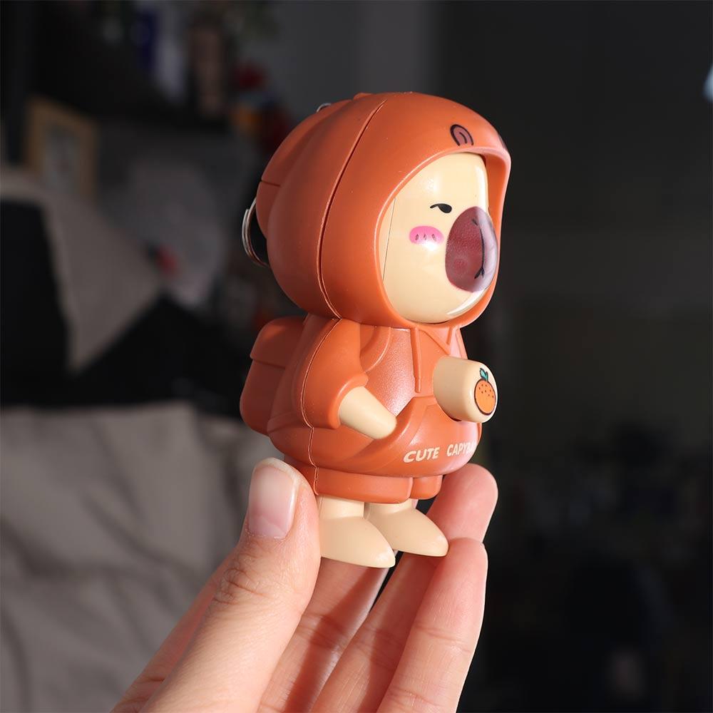 Plastics Cartoon Doll Keychain With Keychain Face Changing Toy  Christmas Dolls