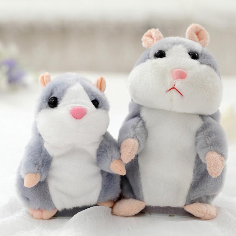 Lovely Talking Plush Hamster Toy, Can Change Voice, Record Sounds, Nod Head or Walk, Early Education