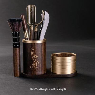 Hàndùn Copper & Wood Lotus Coaster Set