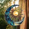 Appeso Finestra in Vetro Colorato Uccelli in Vetro Colorato Girasoli Sun Catchers Decorazioni per Finestre Interne con Catena