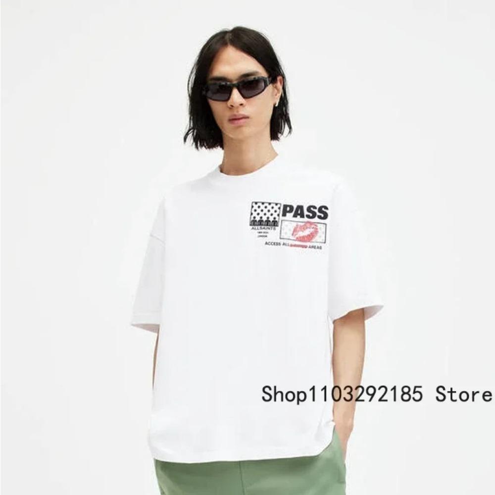 Summer Fashion New Short Sleeved T-shirt Street Simple Creative Chest Letter Printed Top for Men and Women Halloween T-shirt