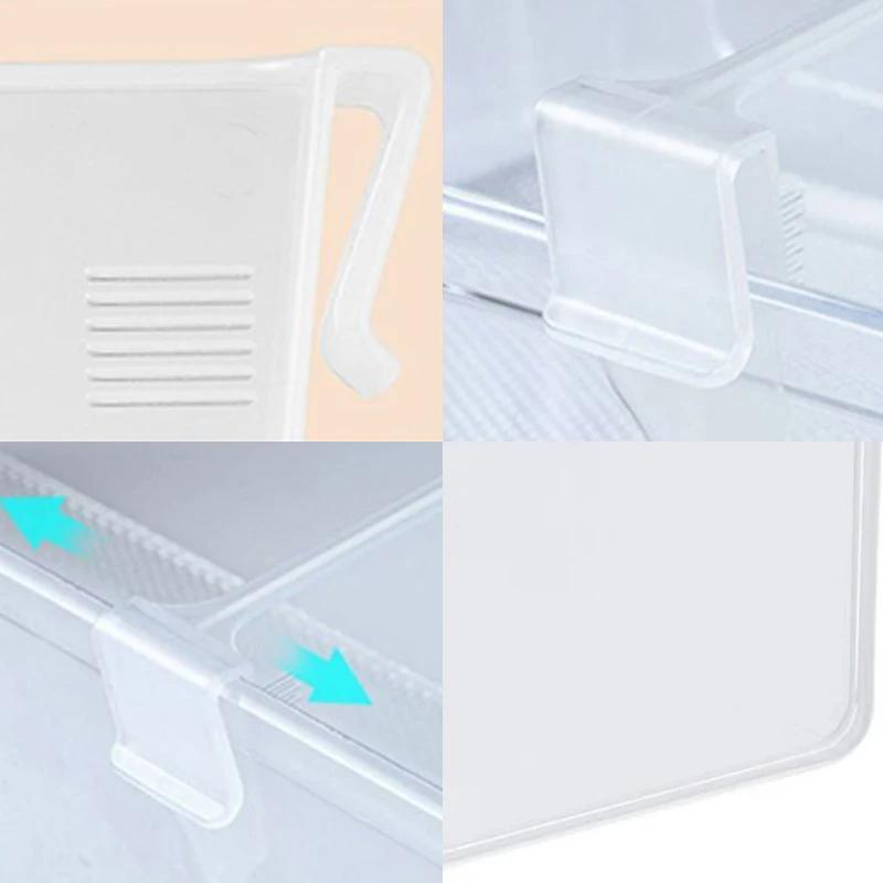 10 buc. Panou despărțitor pentru frigider, despărțitor retractabil din plastic, atele despărțitoare reglabile, organizator de conserve pentru sticle de bucătărie