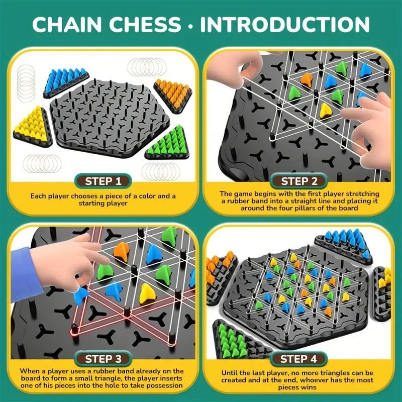 Kidsbele® Board Game for Kids, Elastic Logic Game, Multiplayer Strategy and Focus Game, 2-4 Players, Ages 3+