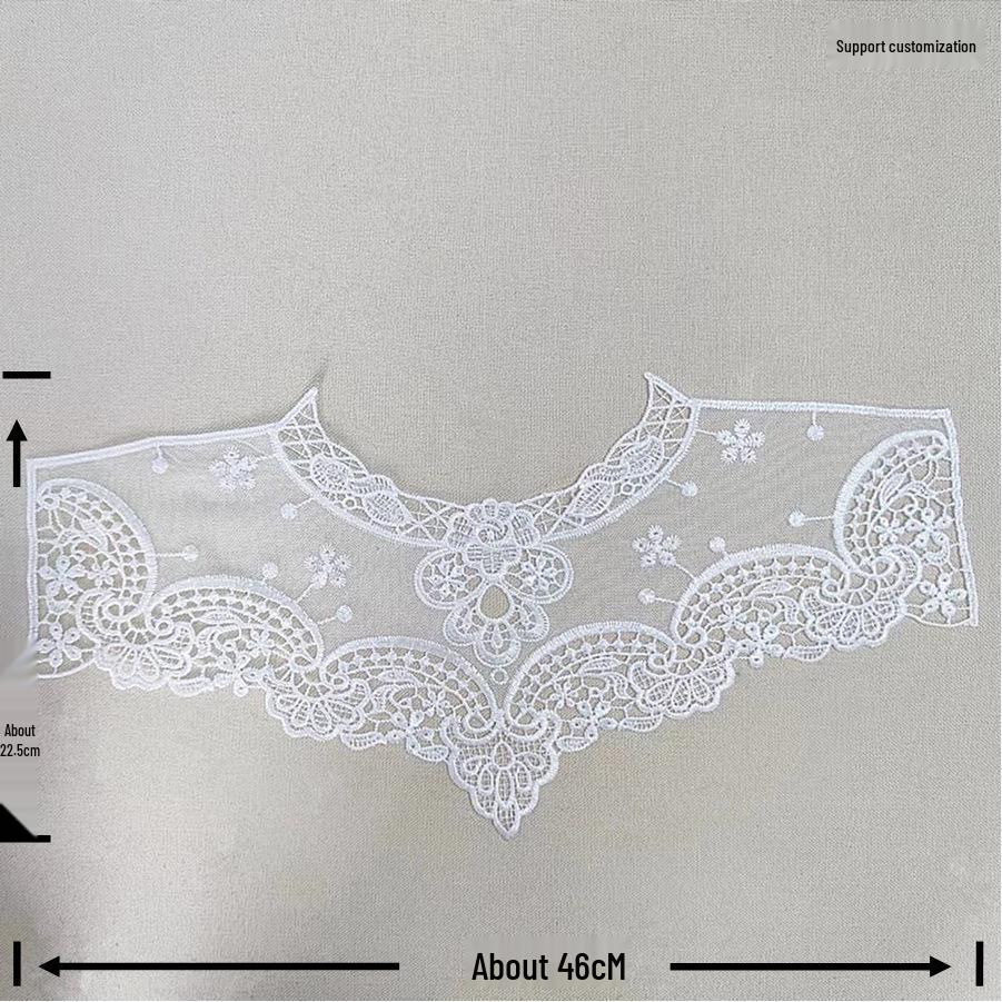 Polyester Lace Flower Embroidery Collar Patch