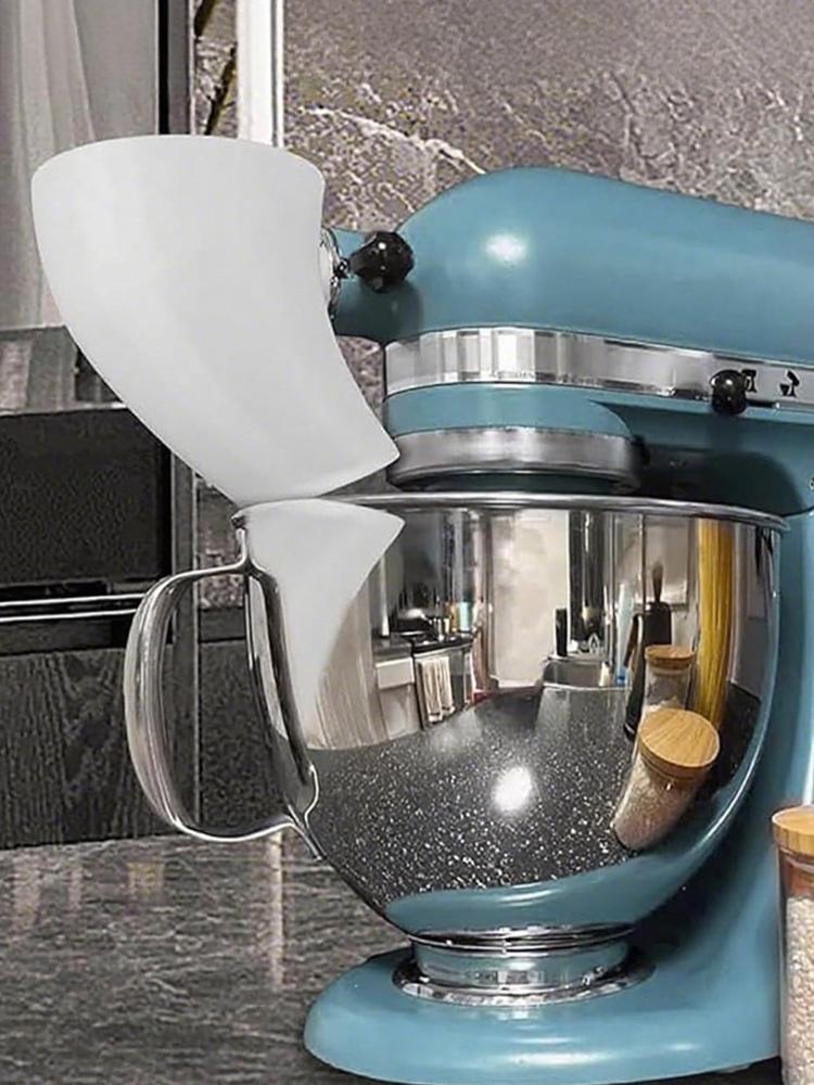 Plastic Powder Funnel Lightweight Flour Funnel Spillproof Kitchen Accessories Replacement for Kitchen Aid Artisan KSM150 5-Quart