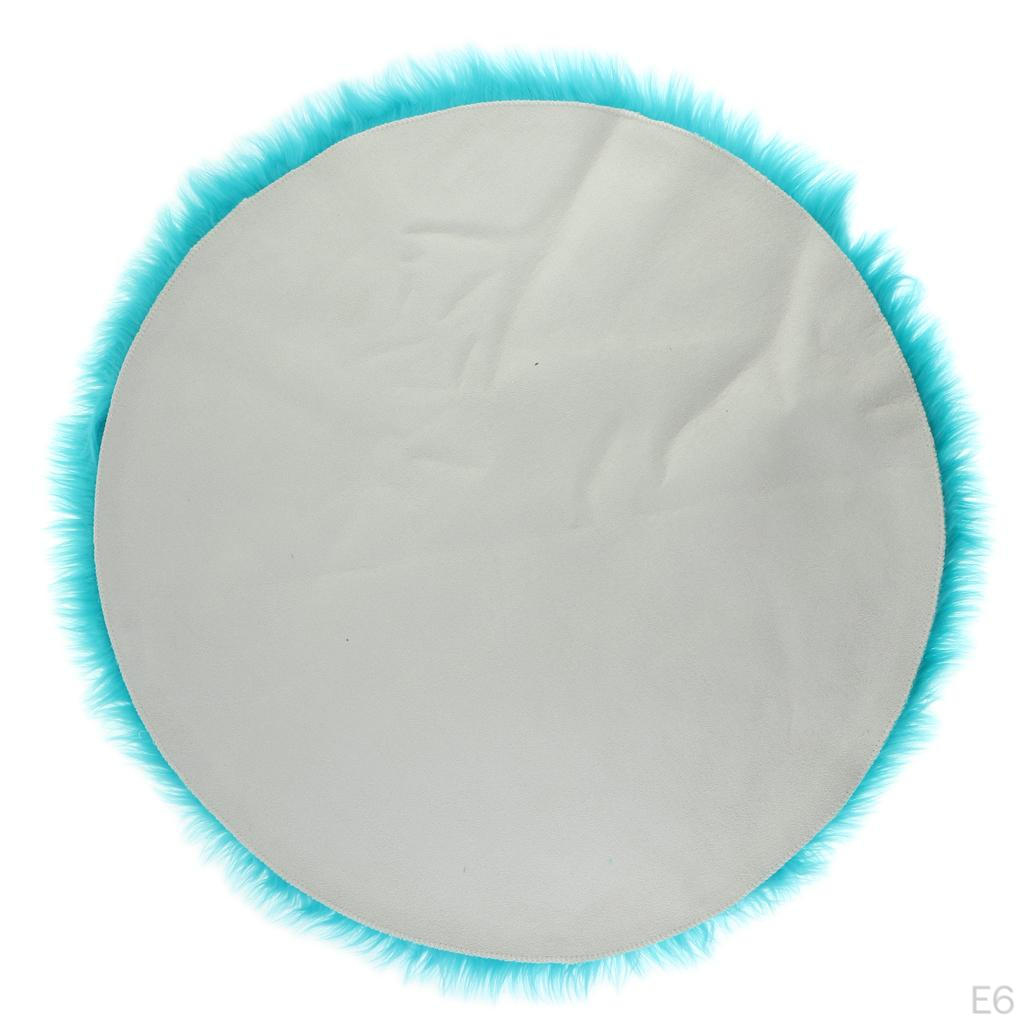 Warm Round Soft Area Rugs Bedroom Balcony Shaggy Rug Carpet, Artificial Carpet for