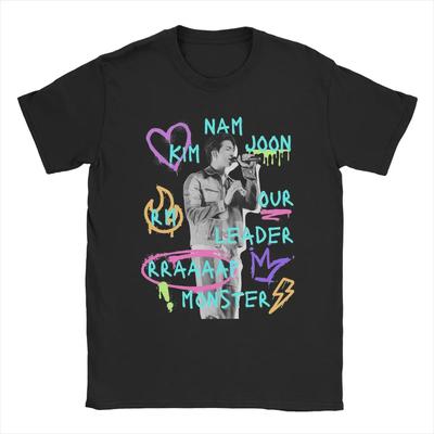 RM Namjoon Kpop Dámské tričko Nové tričko s krátkým rukávem Tričko s kulatým výstřihem Kawaii Oblečení Grafická trička Dámské oblečení Y2K Top