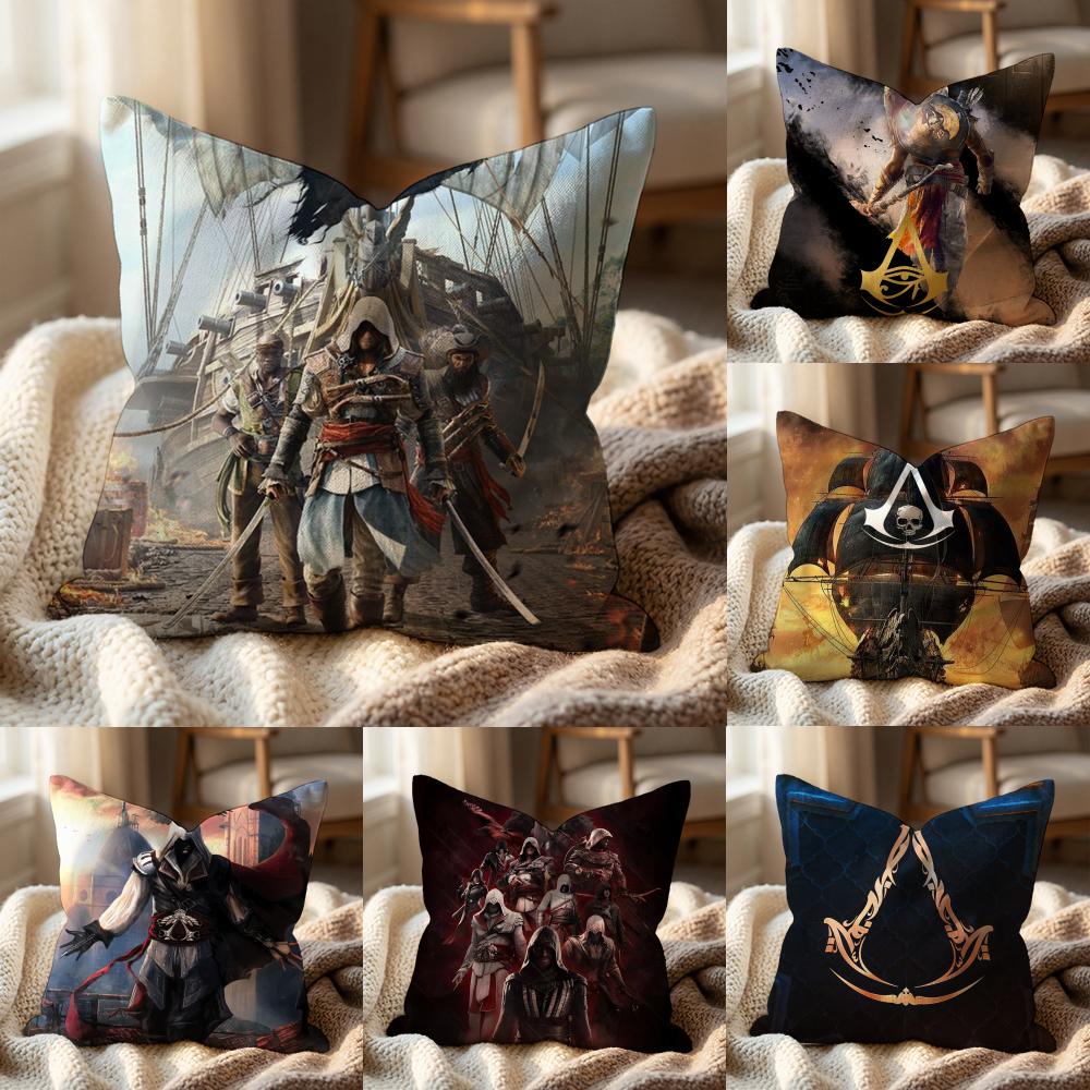 Tonnika Chen Unisex A-Assassins C-Creed Game Cushion Cover Multi-Scene Pillow Cover For Home & Car - Reversible, Soft & Durable For Daily Use