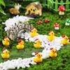 10/20pcs Mini Resin Christmas Ducks with Hat Tiny Animal Ornaments for DIY Fairy Garden Home Decor Xmas Party Favors Gift