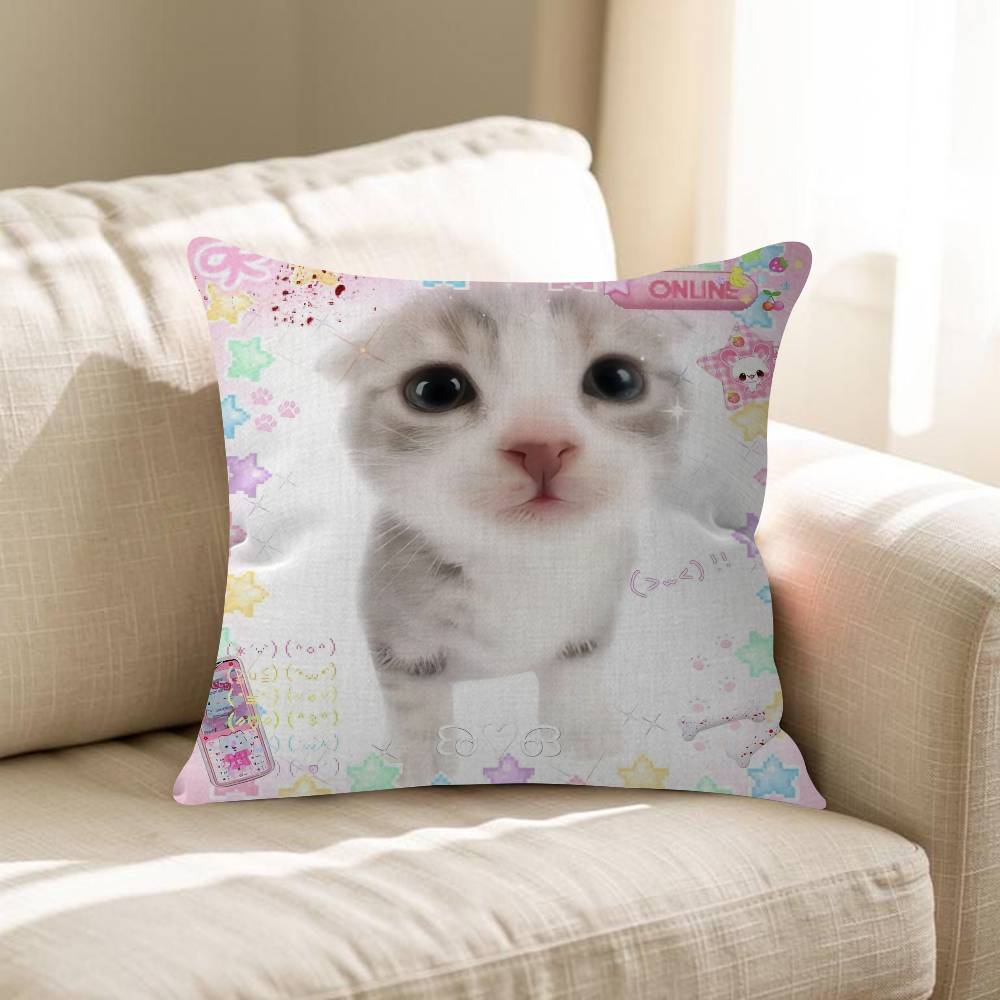 Cute Dreamy Pink Blue Puppy Animals Pillow Cushion Cover Pillowcase Living Room Sofa Home Decor Customized