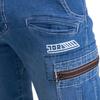 Toraichi Denim Cargo Ice Größe für Frühling und Sommer Kühl-an-fühlen Hose, Arbeitskleidung, Blau, L,