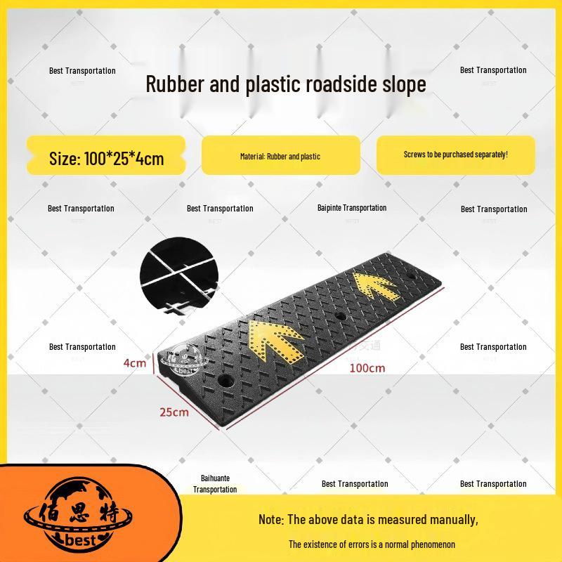 Household Rubber Threshold Ramp for Curbs and Slopes: Car and Road Edge Climbing Pad