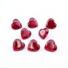 60 Pcs  Certified Burmese Natural Red Ruby Heart Cut Loose Jewelry Stones Lot