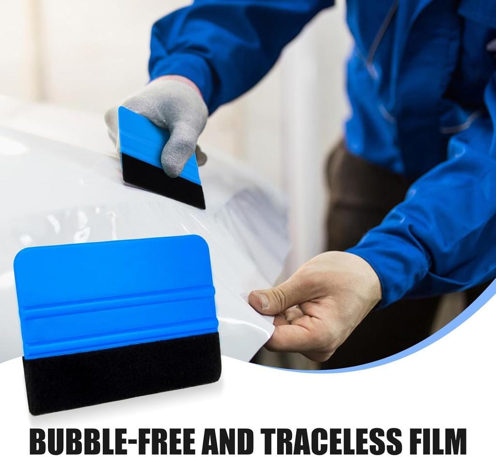 Upgraded Squeegee Smoothing Tools Car Vinyl Wrap Soft Felt Edge Vinyl Squeegee Scratch Free Scraper Decal Applicator 3-20Pcs