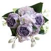 Practical Artificial Hydrangea with Leaf Vibrant Color Non-fading