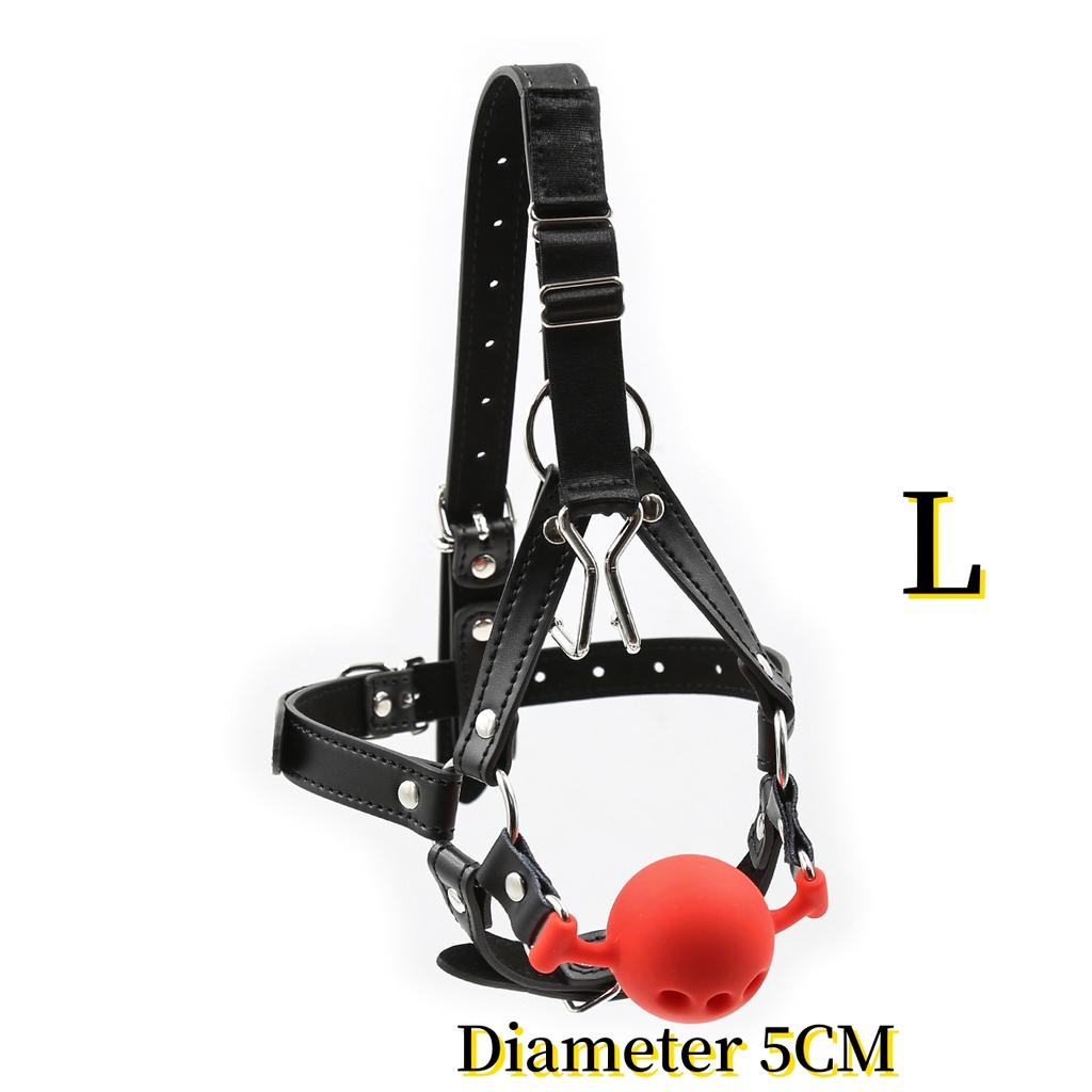 VaHppy SM Sex Toys Gag Nose Hooks Masks Silicone Balls Drooling Hole Adult Sex Games Bondage BDSM Couple Alternative Stimulating