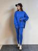 Women's European & American Casual Loose Sweatshirt and Skinny Pants Set - 2025 Autumn/Winter Collection