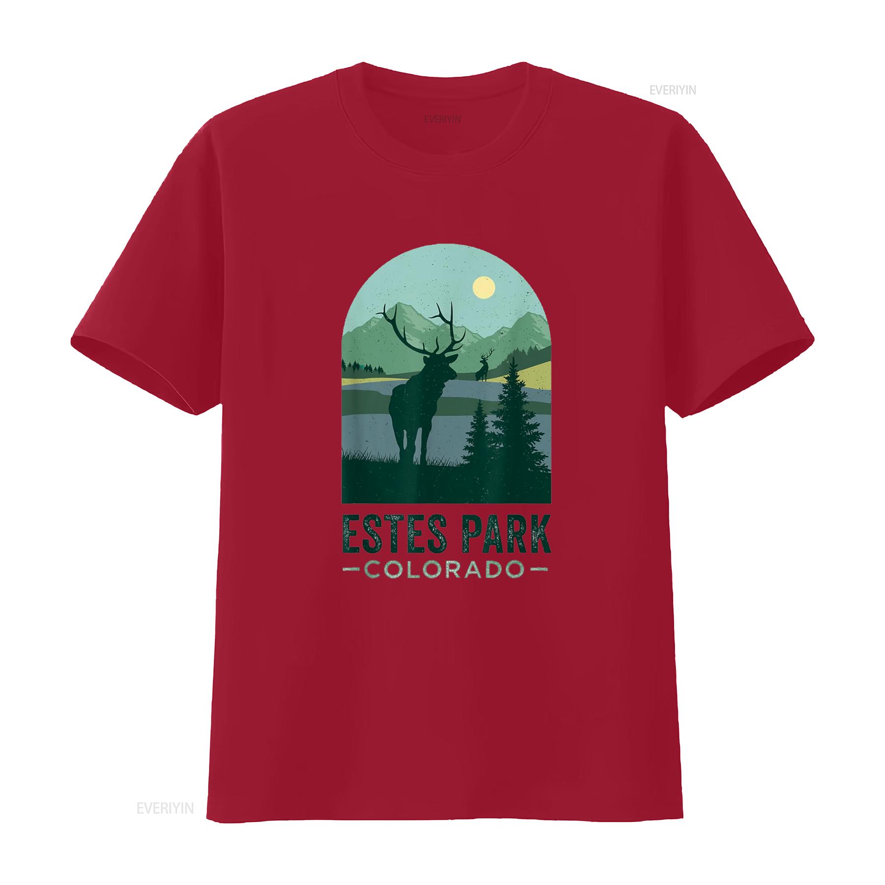 

Estes Park T Shirt Wildlife Vintage Colorado vintage Washed Casual fashion designer clothes homme Slightly Stretched graphic S