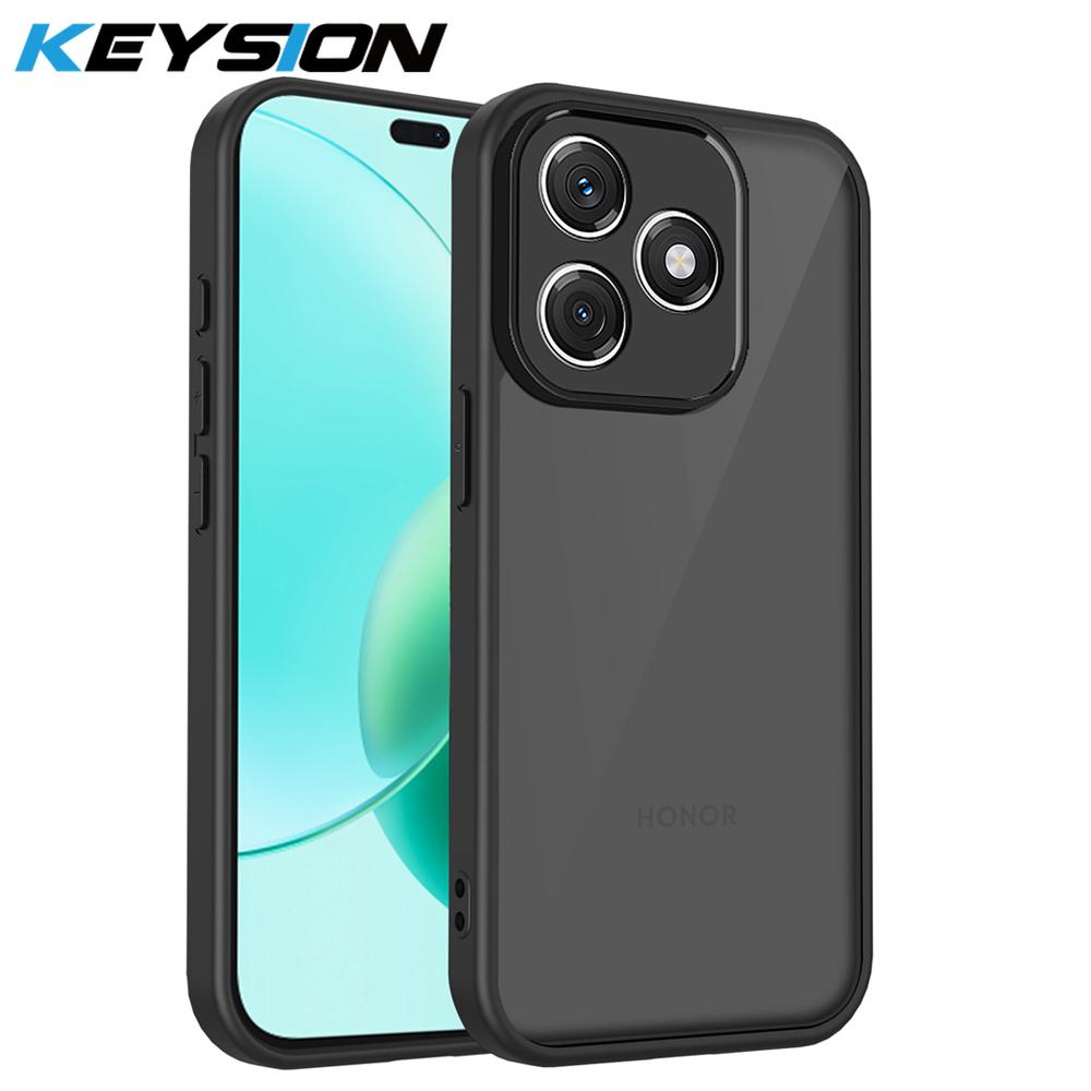 

KEYSION Matte Translucent Black Phone Case for HONOR X5d X5c Plus Soft Silicone+PC Shockproof Back Cover for Honor X5c X5d Plus for Honor X5d