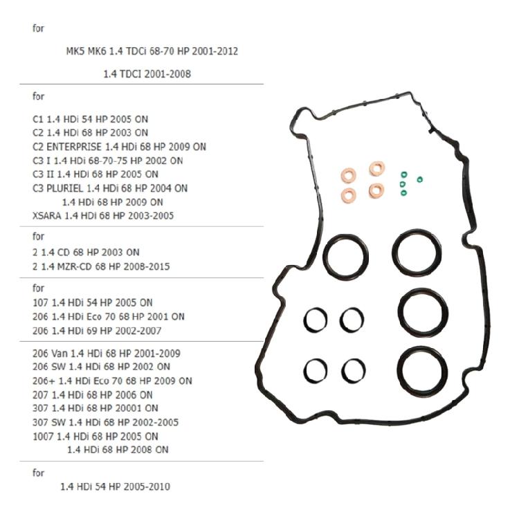 Replacement Sealing Gasket Repair Kit Auto Accessories Easy Installation Seal Gasket for MK5 MK6 1.4 TDCi 2S6Q9A510AA