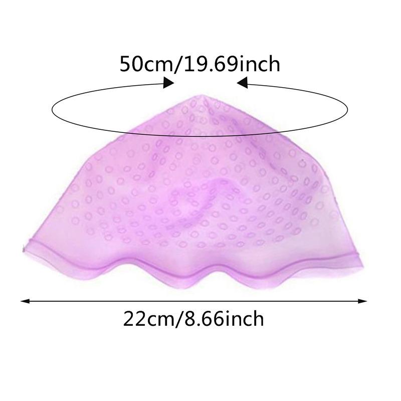 Touca de Silicone para Coloração de Cabelo Agulha de Gancho Profissional Tintura de Cor Mechas Reutilizável Conjunto Ferramentas para Descoloração Congelada Salão de Beleza