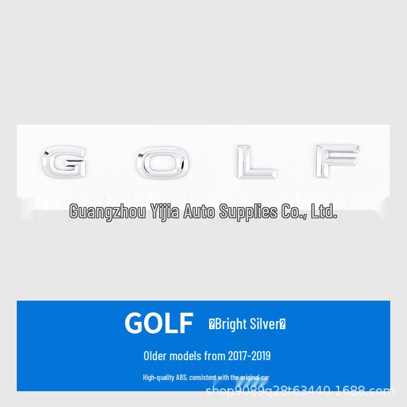 Volkswagen Golf Heckklappe Englische Logo-Aufkleber für Neue und Alte Modelle